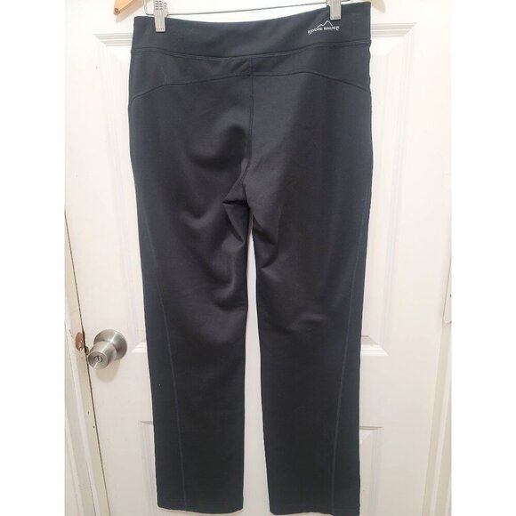 Eddie Bauer Women's Black Stretch Athletic Pants Medium Polyester Blend fleece l - Picture 3 of 9